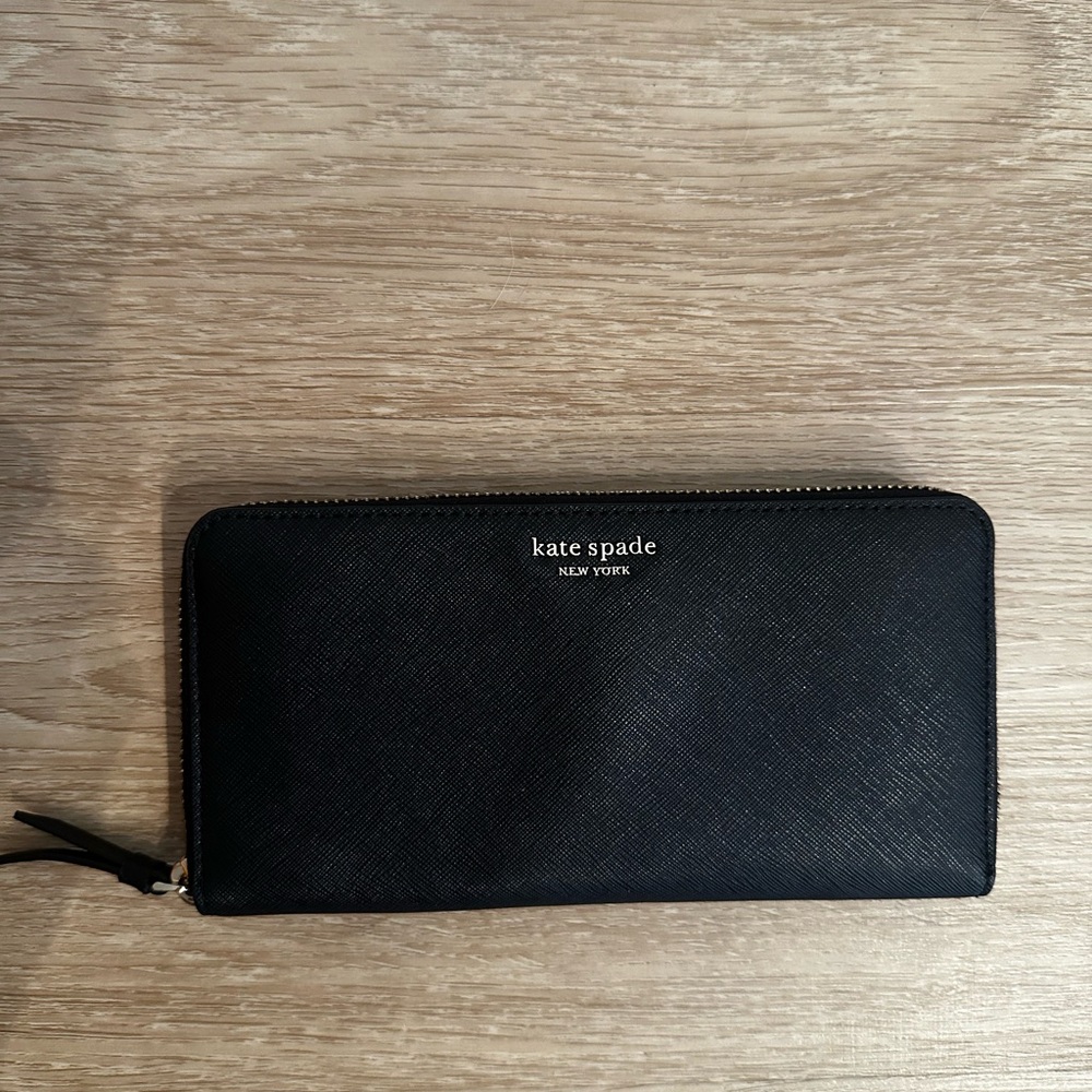 Kate Spade Black Zip-Around Wallet